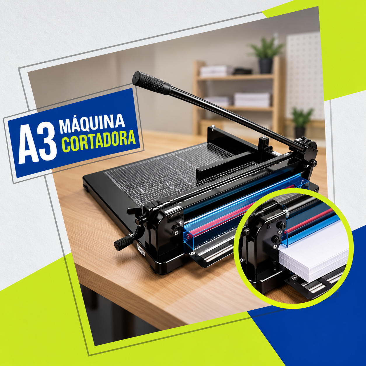 Máquina Cortadora de Papel Profesional A3